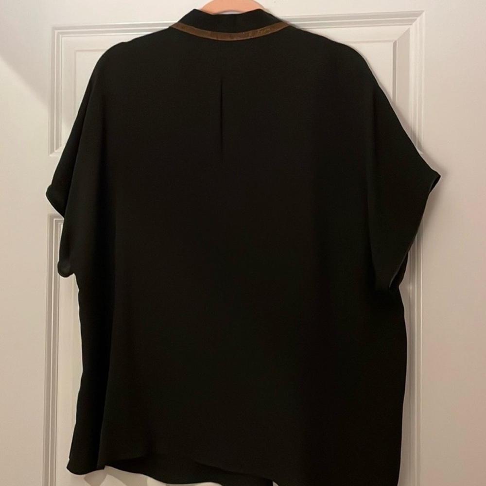 Lafayette 148 New York Black Silk Women's Blouse - Picture 2 of 5